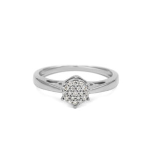 Petrals fehérarany szoliter gyűrű négypofás foglalatban ragyogó briliáns gyémánttal