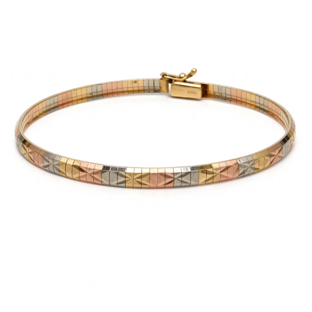 Petrals kettős tekervény karperec sárga aranyból dupla spirál dizájnnal.